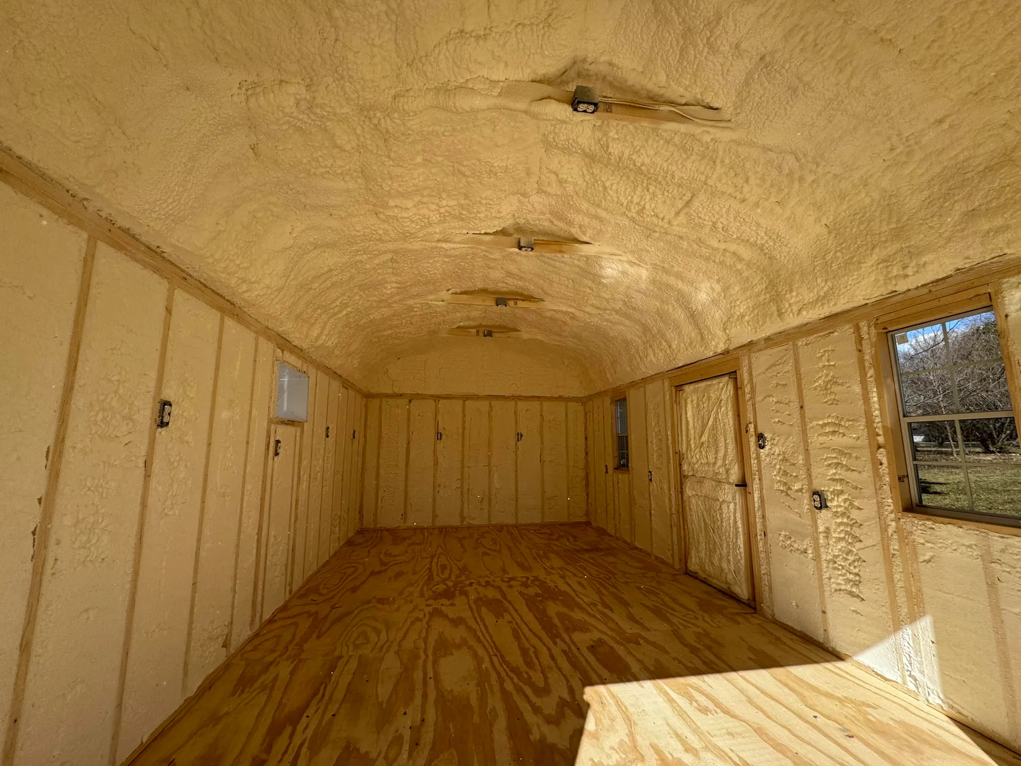 Insulated interior of a Peninsula Insulation LLC project.